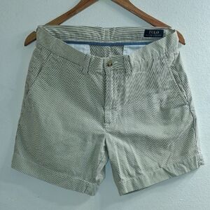 Polo by Ralph Lauren Women's Beige Striped Shorts